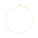 9 Prong Set Diamond Necklace in 14k yellow gold