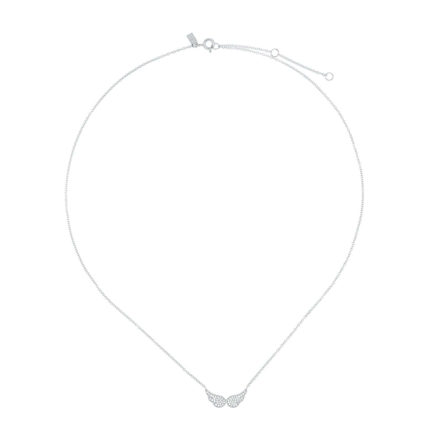 Diamond Double Angel Wing Necklace