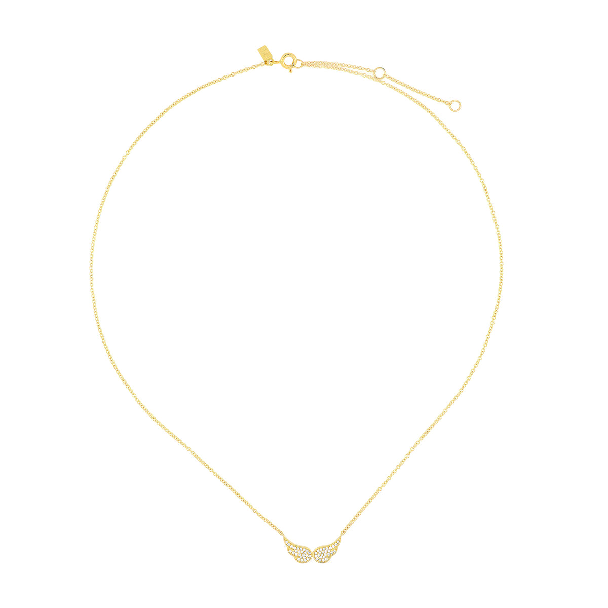Diamond Double Angel Wing Necklace
