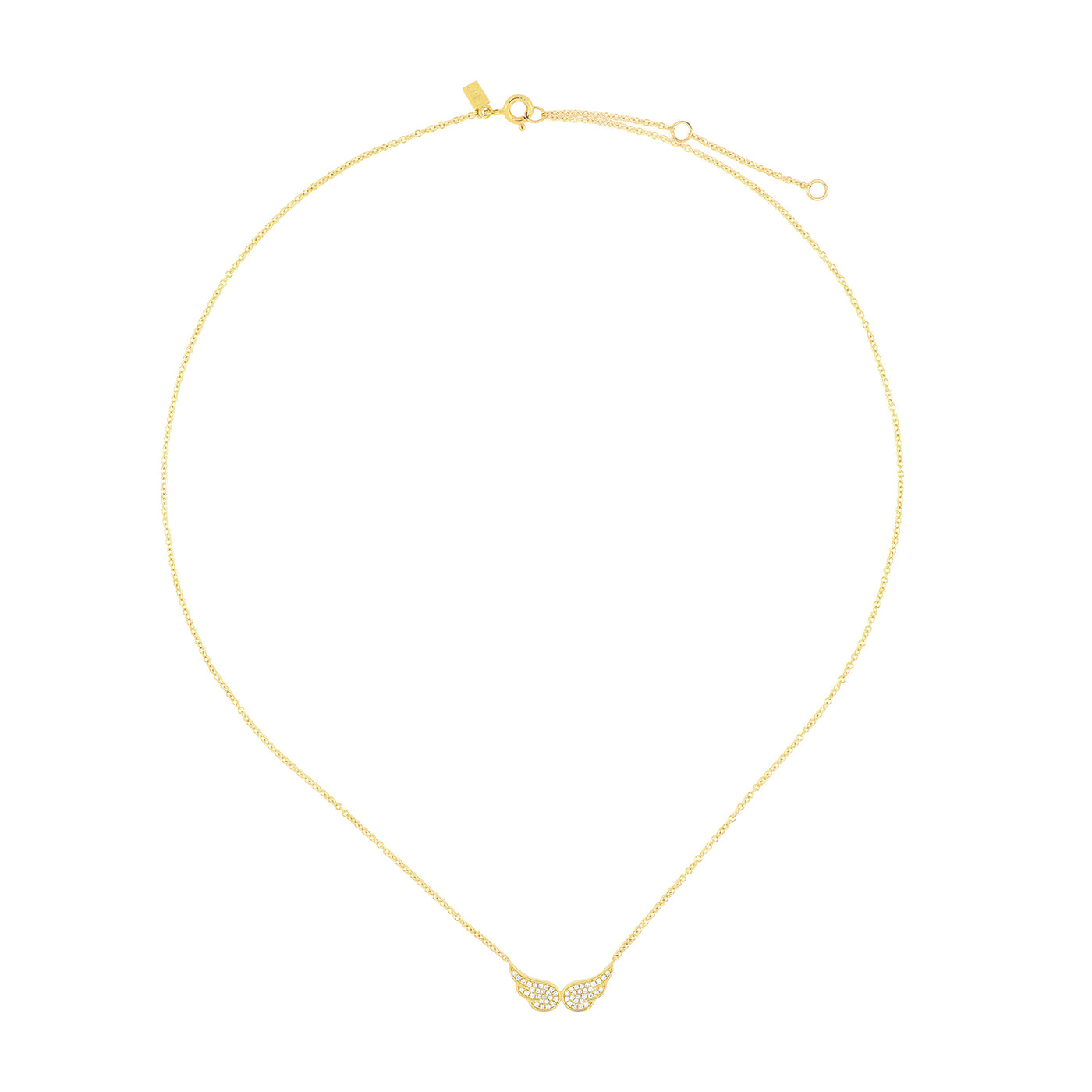Diamond Double Angel Wing Necklace