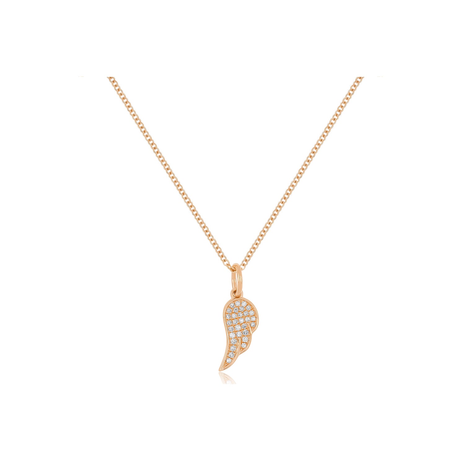 Gabriel & Co. 14K Yellow Gold Diamond Cut Wing Shape Pendant | Shannon  Jewelers | Spring, TX