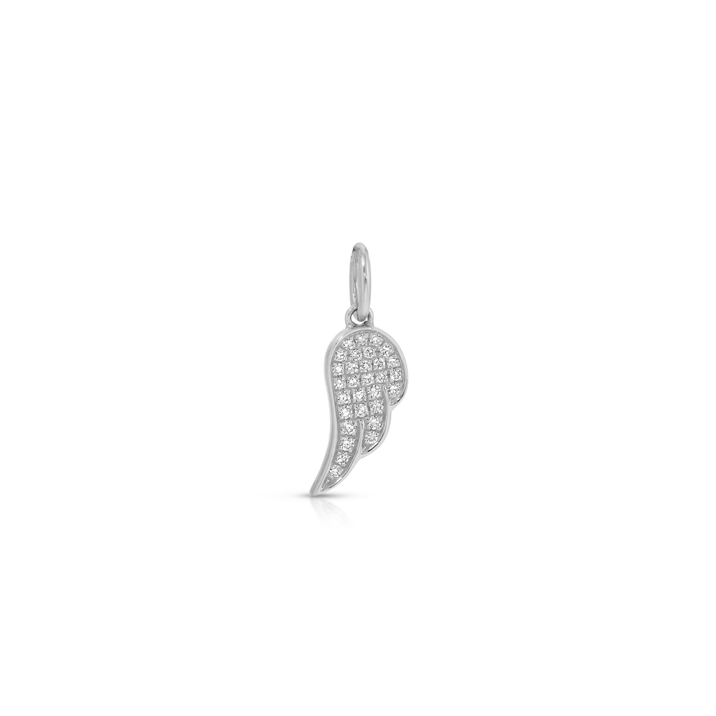 Diamond Angel Wing Charm