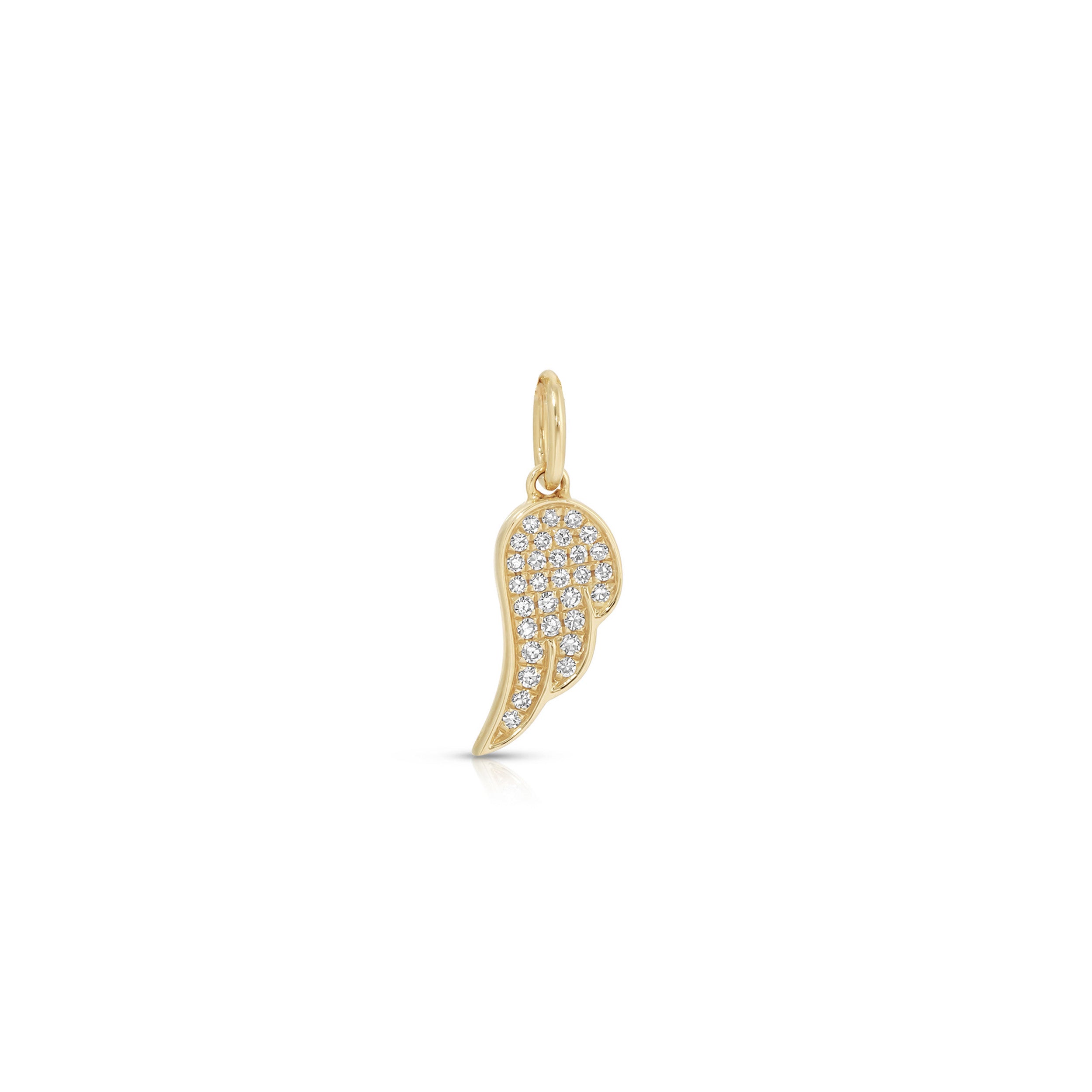 Diamond Angel Wing Charm