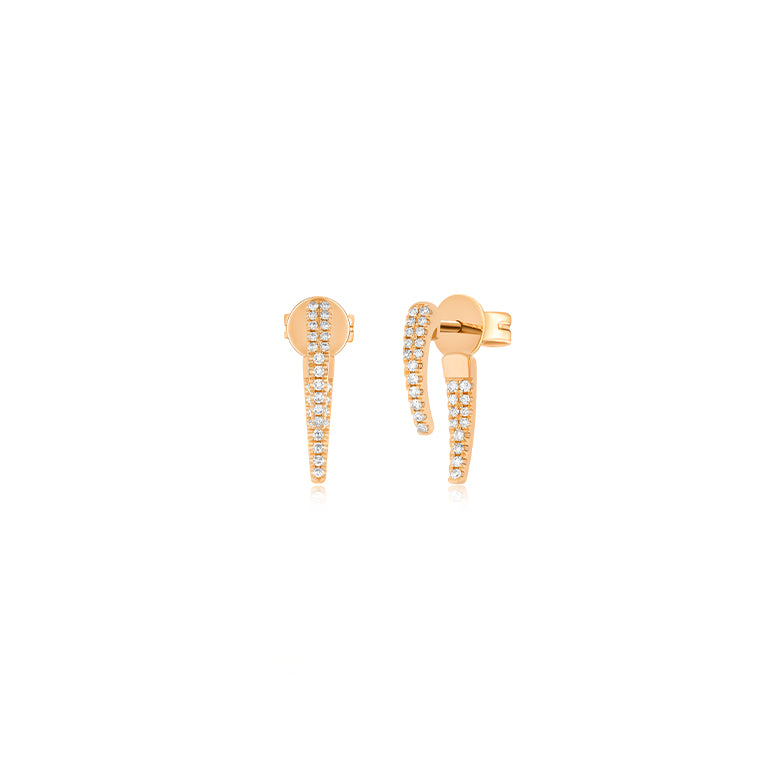 Diamond Mini Hook Earring