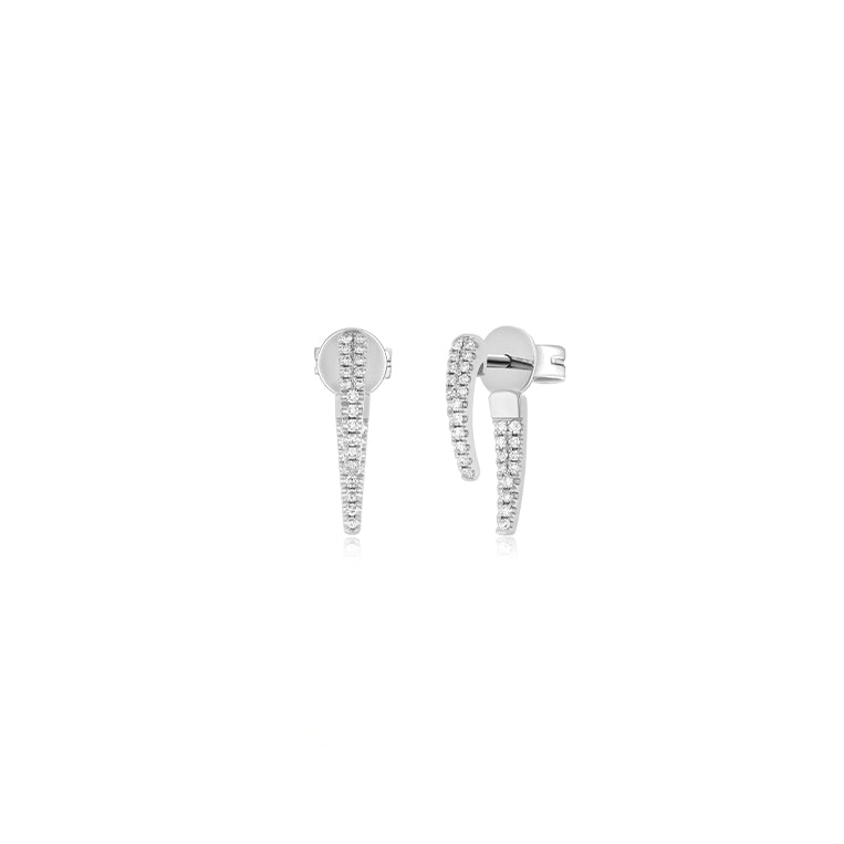 Diamond Mini Hook Earring