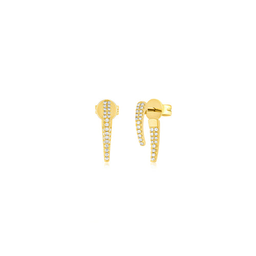 Diamond Mini Hook Earring