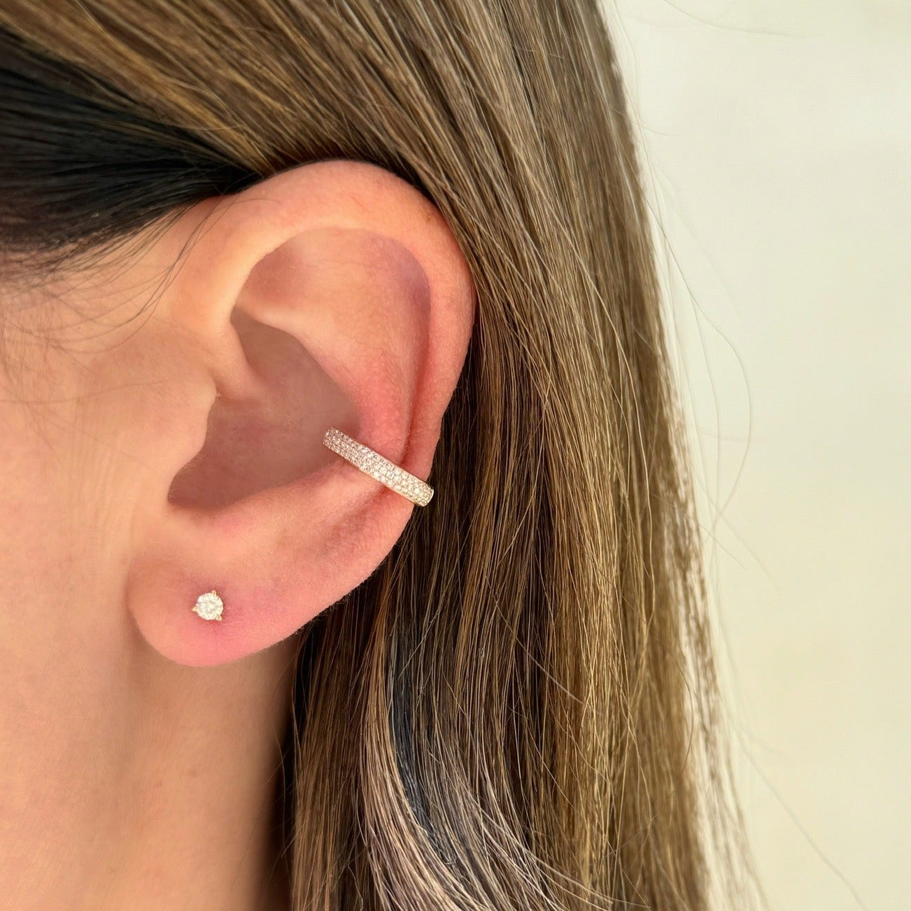 Solitaire Diamond Stud Earring