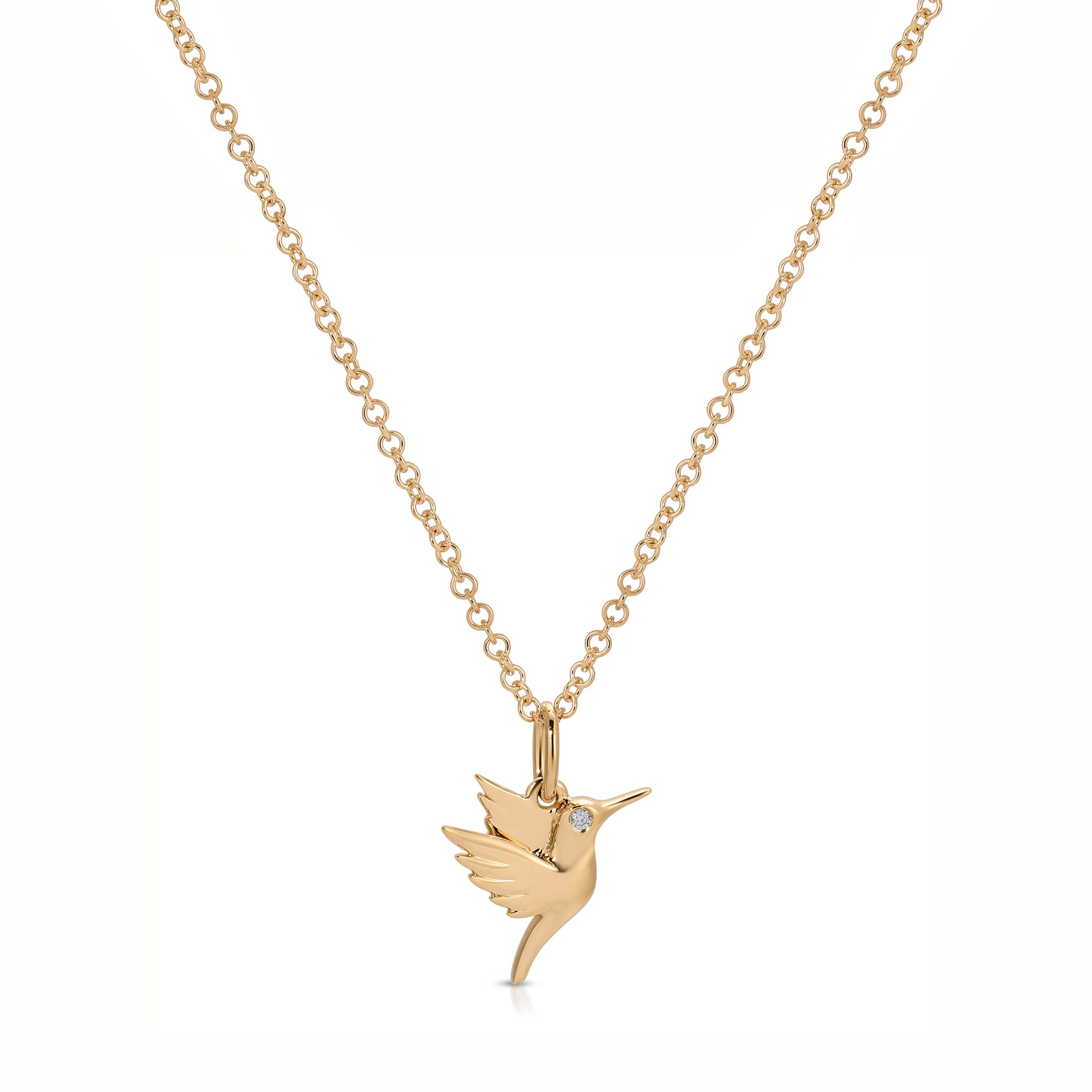 Gold Hummingbird Necklace