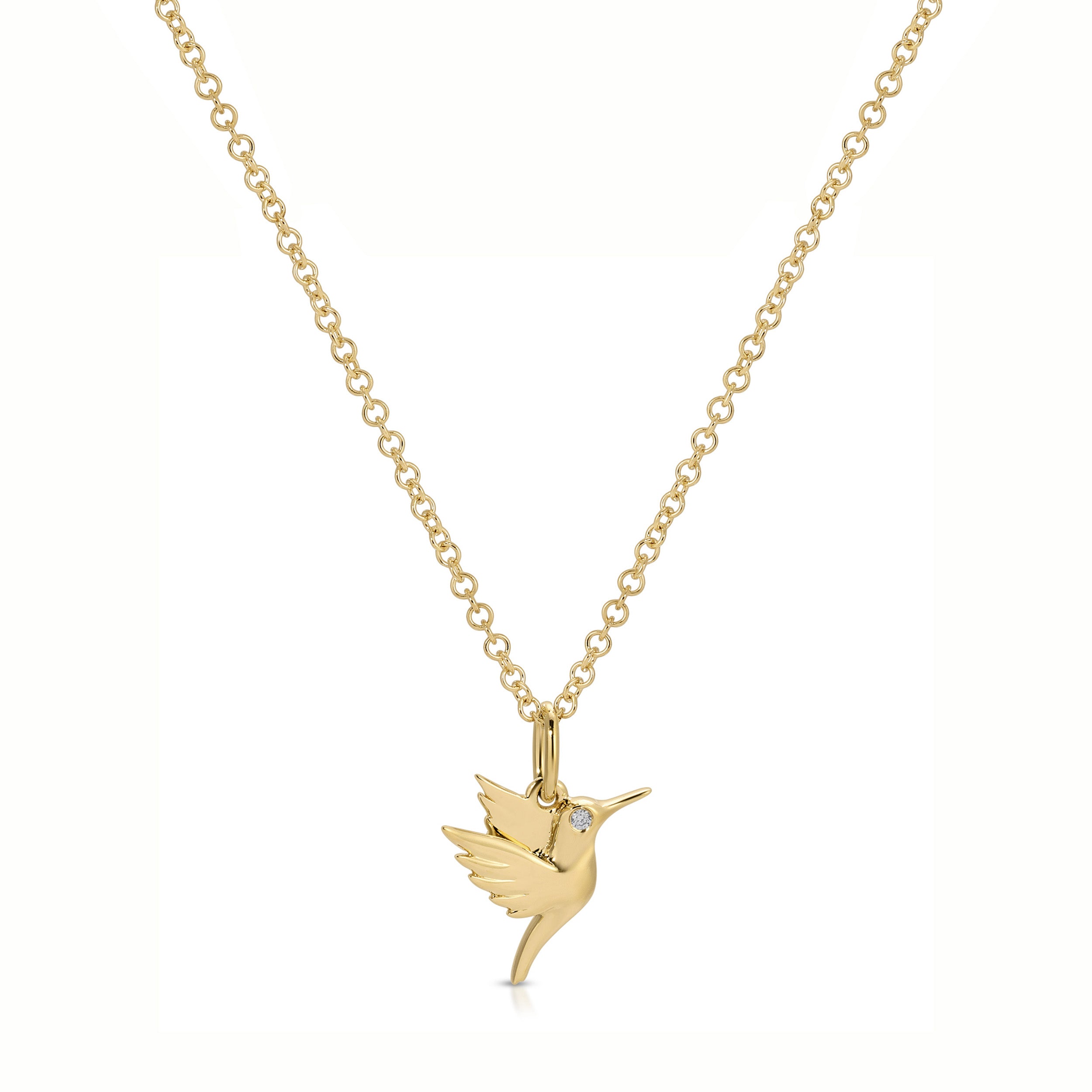 Gold Hummingbird Necklace