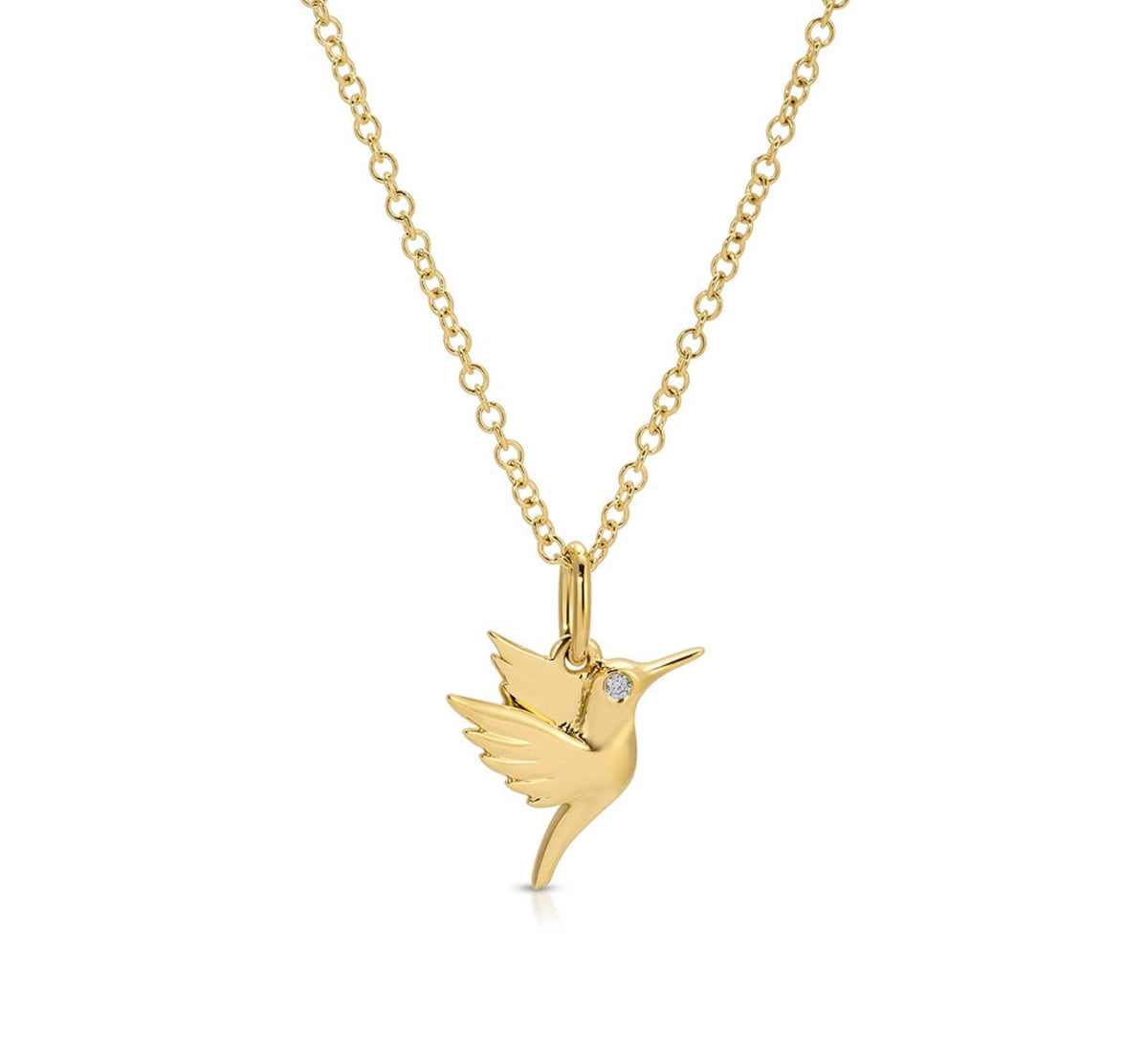 Gold Hummingbird Necklace