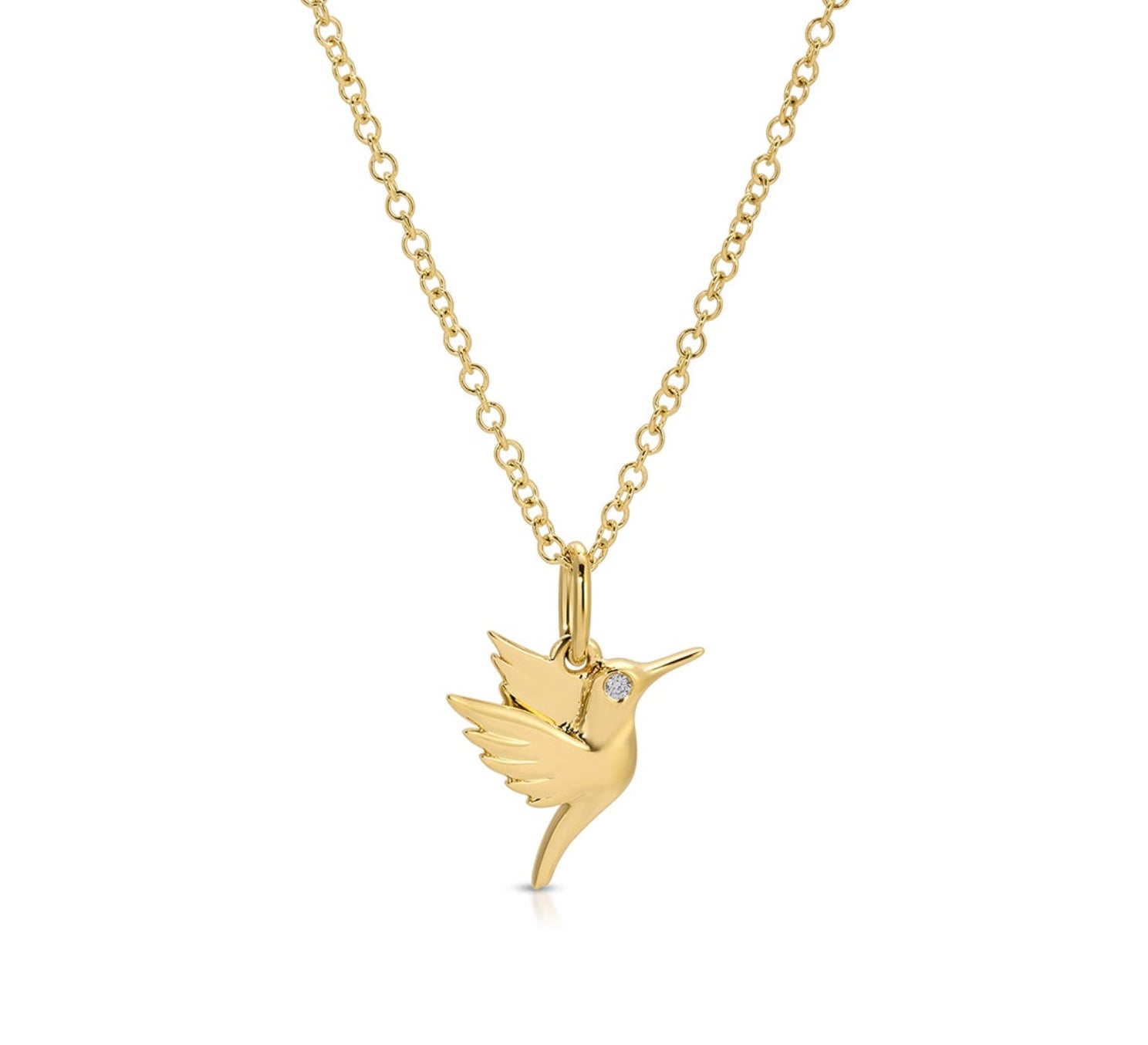 Gold Hummingbird Necklace