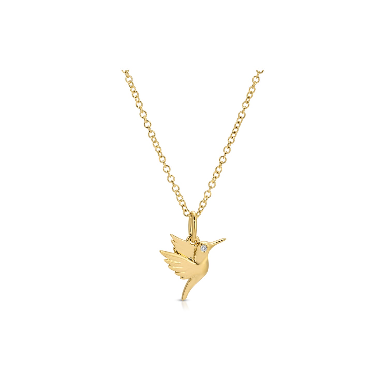 Gold Hummingbird Necklace