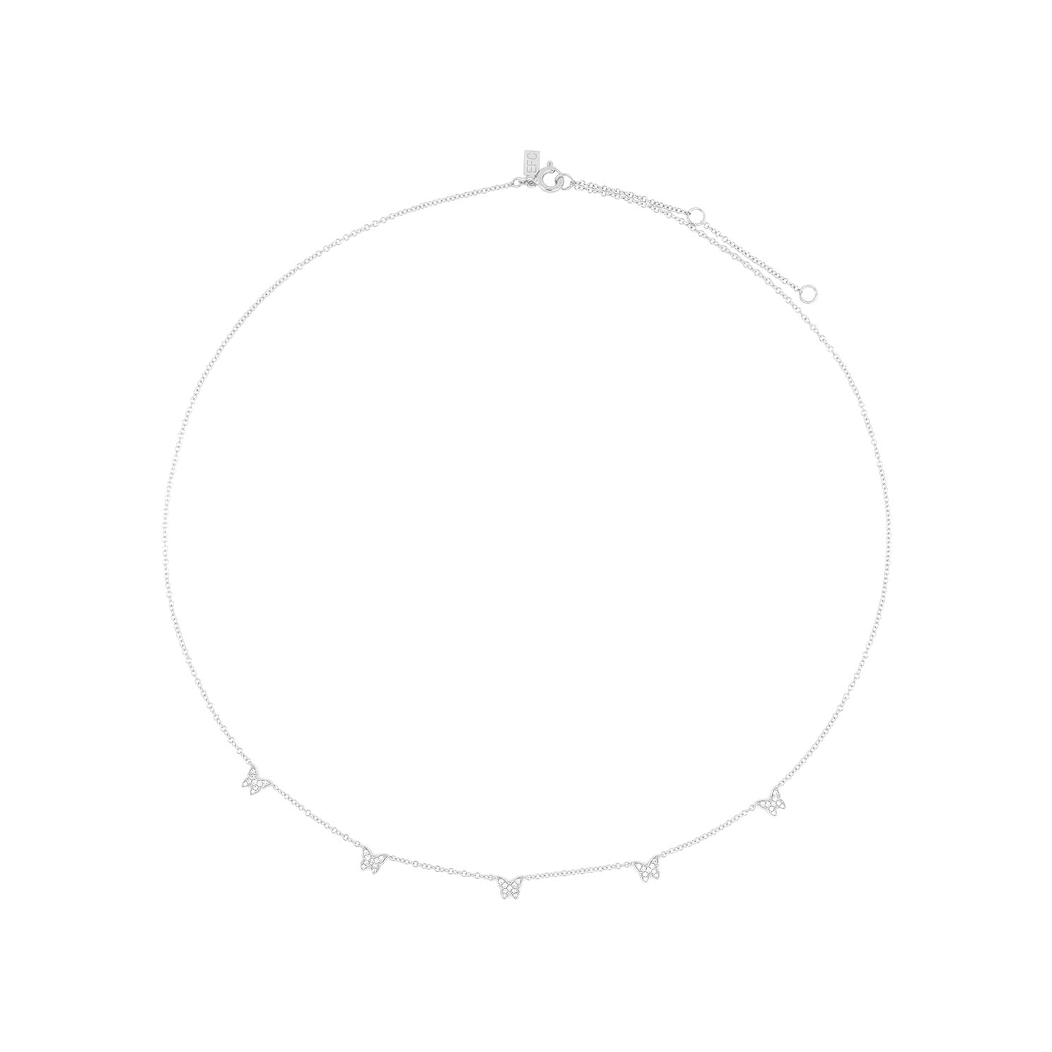 5 Diamond Baby Butterfly Necklace