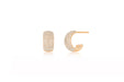 Pavé Diamond Bubble Huggie Earring in rose gold