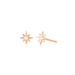 Diamond Starburst Stud Earring in 14k rose gold