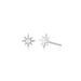 Diamond Starburst Stud Earring in 14k white gold