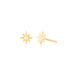 Diamond Starburst Stud Earring in 14k yellow gold