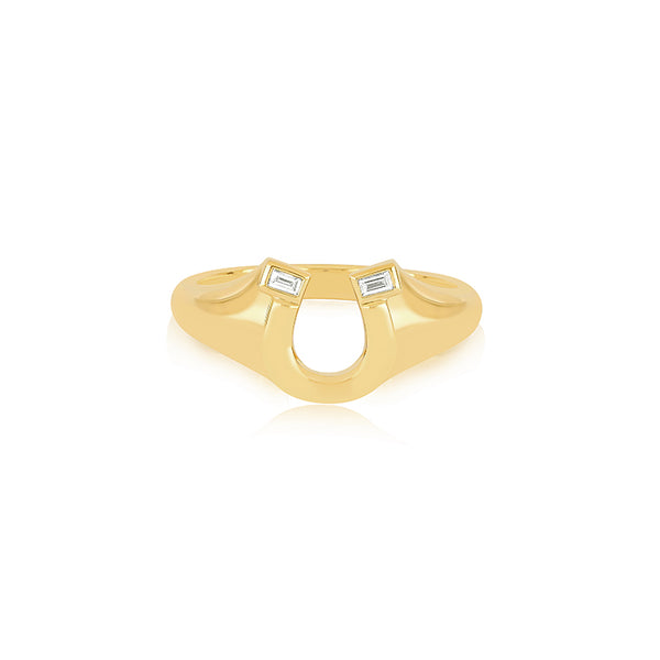 Horseshoe signet ring sale