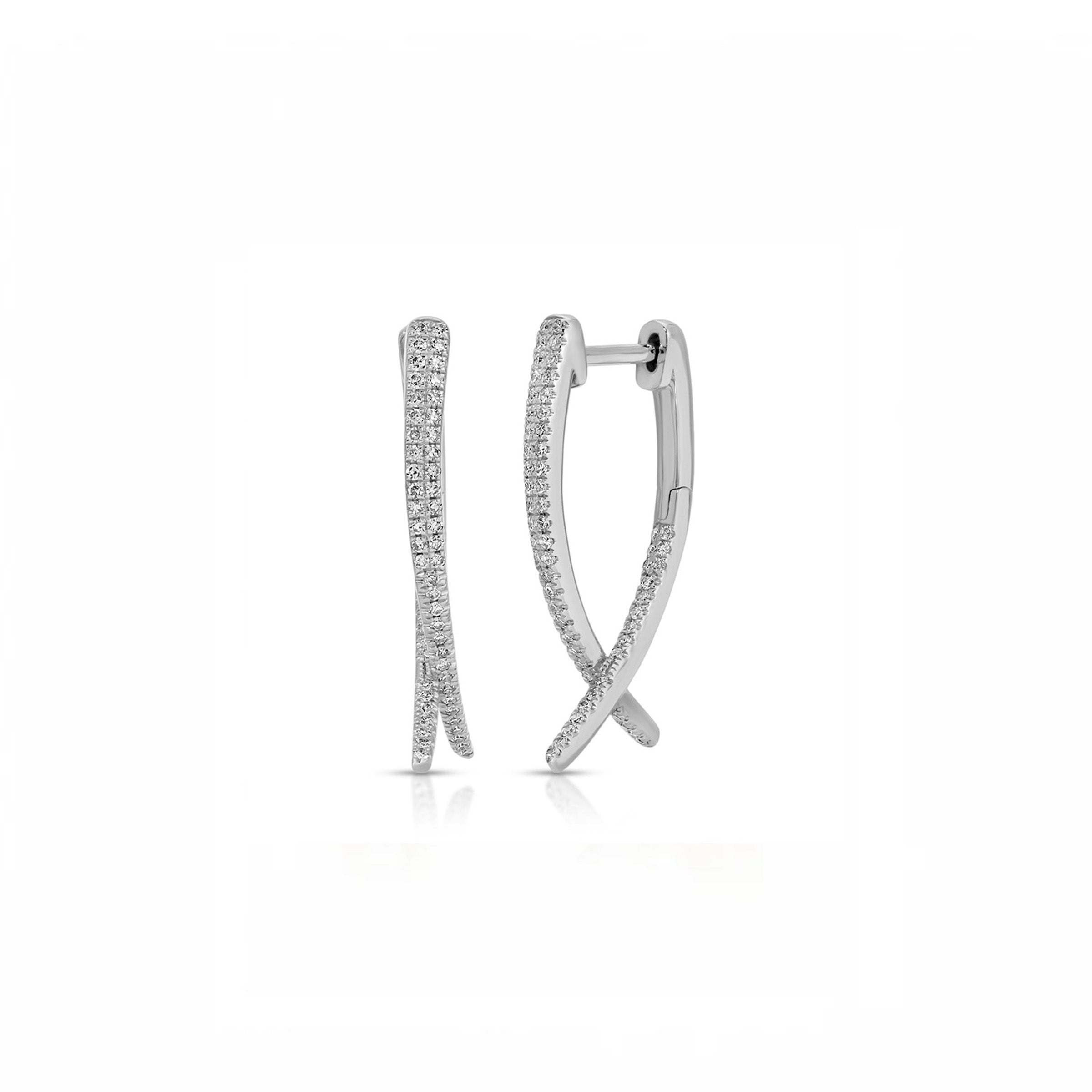 Diamond Loop Hoop Earring