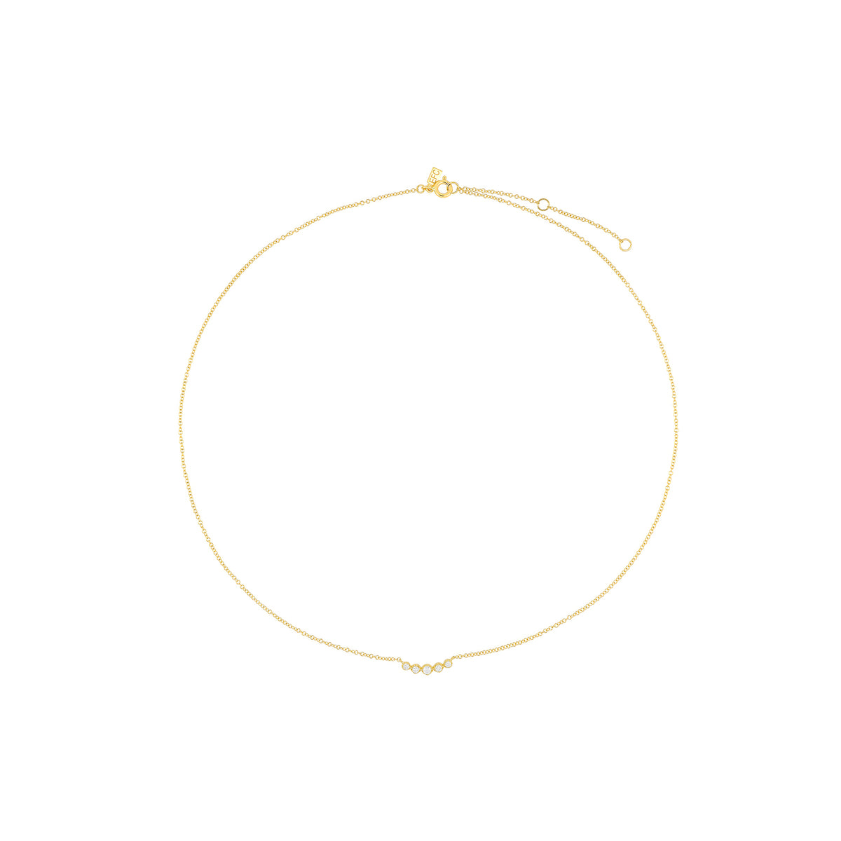 Diamond Crown Crescent Necklace