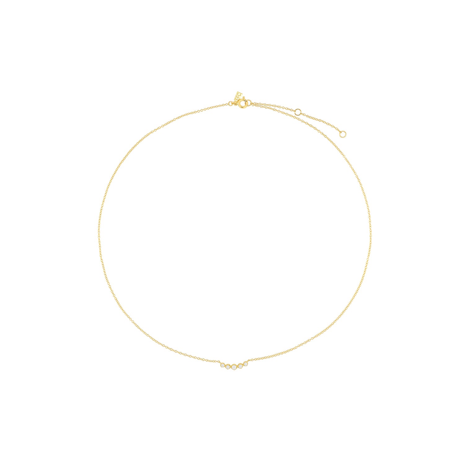 Diamond Crown Crescent Necklace