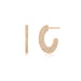 Diamond Harper Hoop Earrings in 14k rose gold