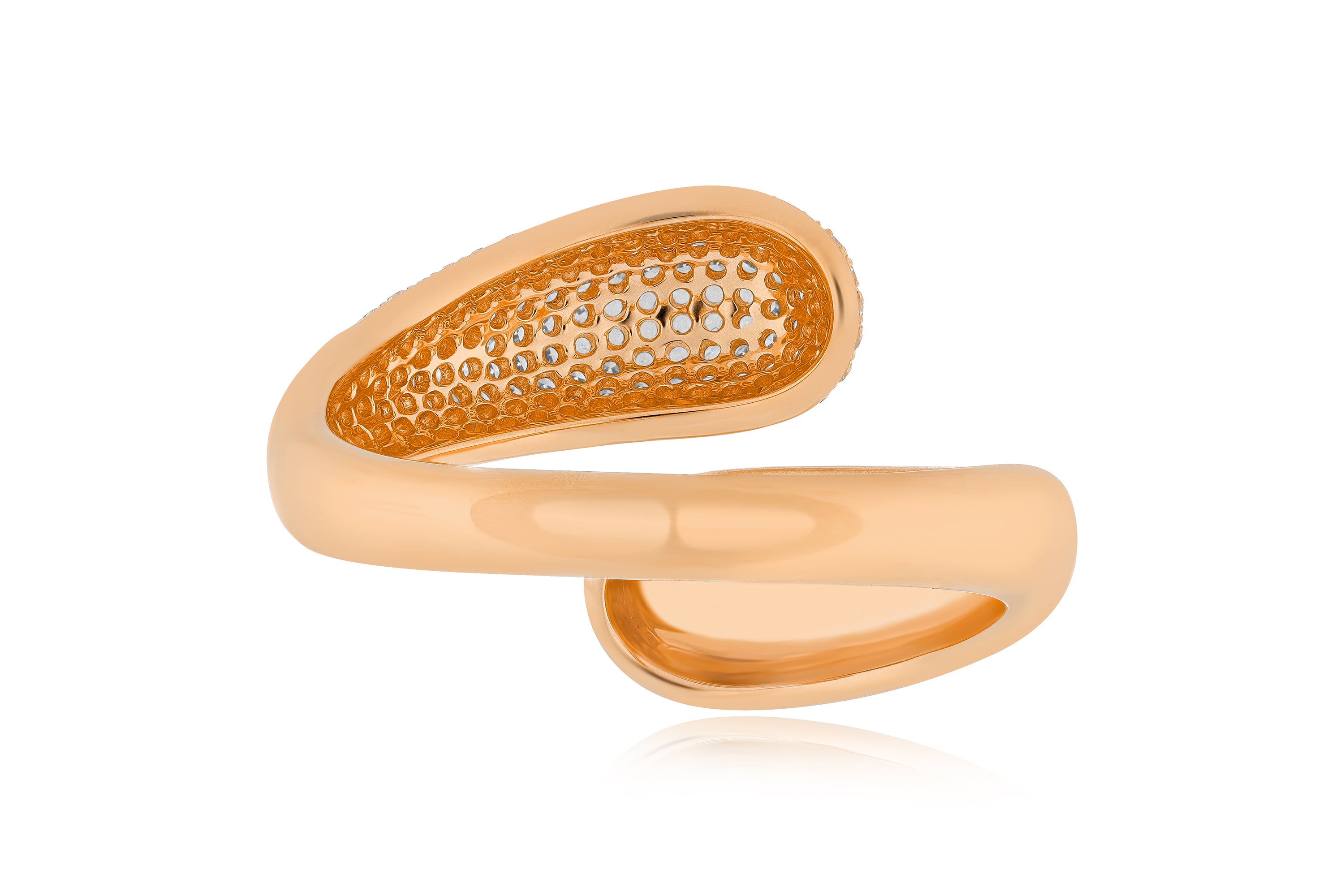 Diamond & Gold Jumbo Double Dome Ring