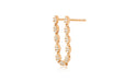 Single Pavé Diamond Marquise Double Stud Earring in rose gold
