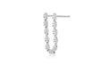 Single Pavé Diamond Marquise Double Stud Earring in white gold