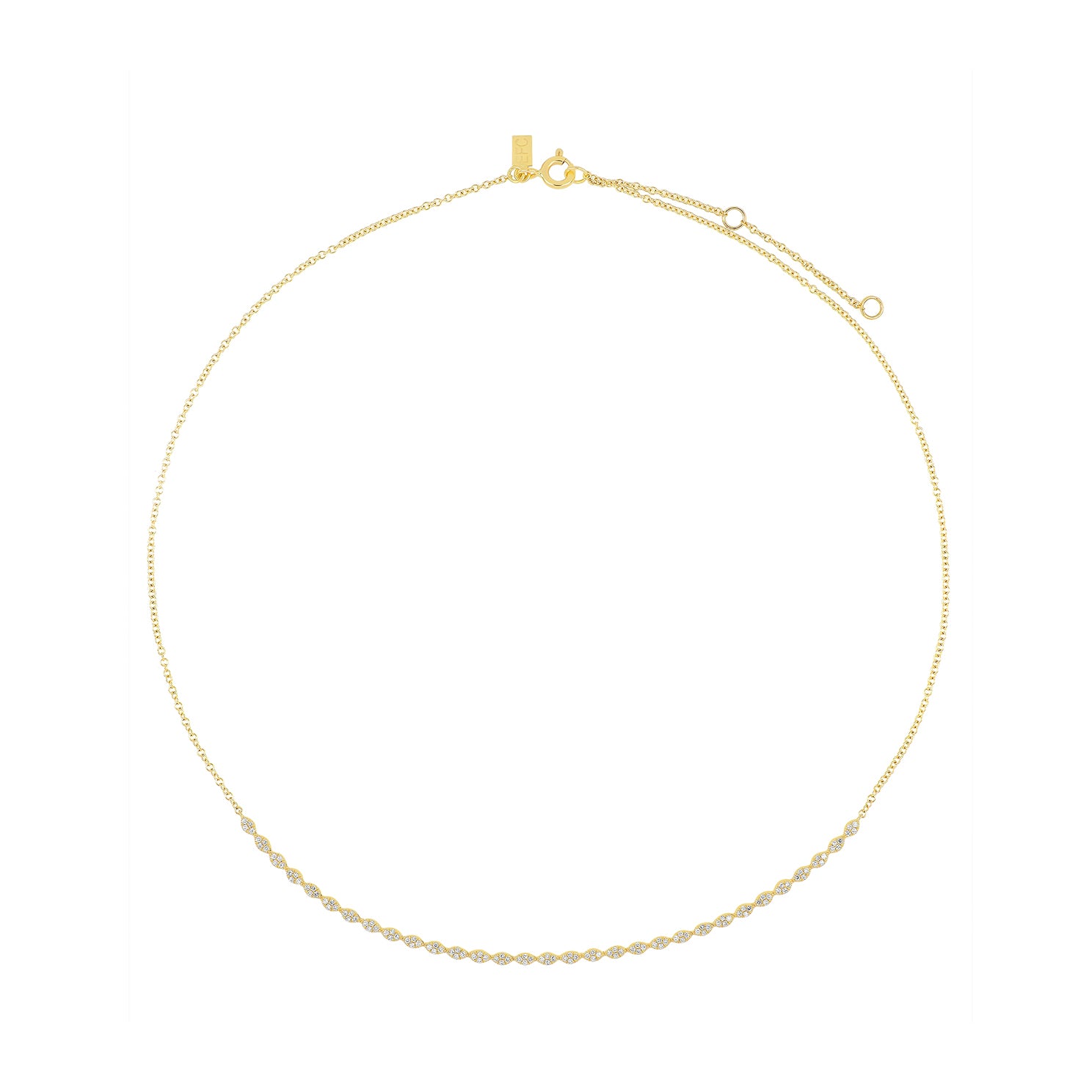 Pavé Diamond Marquise Necklace
