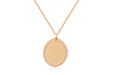 Gold and Diamond Oval Locket Necklace in rose gold