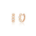 Diamond Pillow Huggie Earring in 14k rose gold