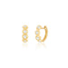 Diamond Pillow Huggie Earring in 14k yellow gold