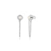 Pearl Chain Stud Earring in white gold