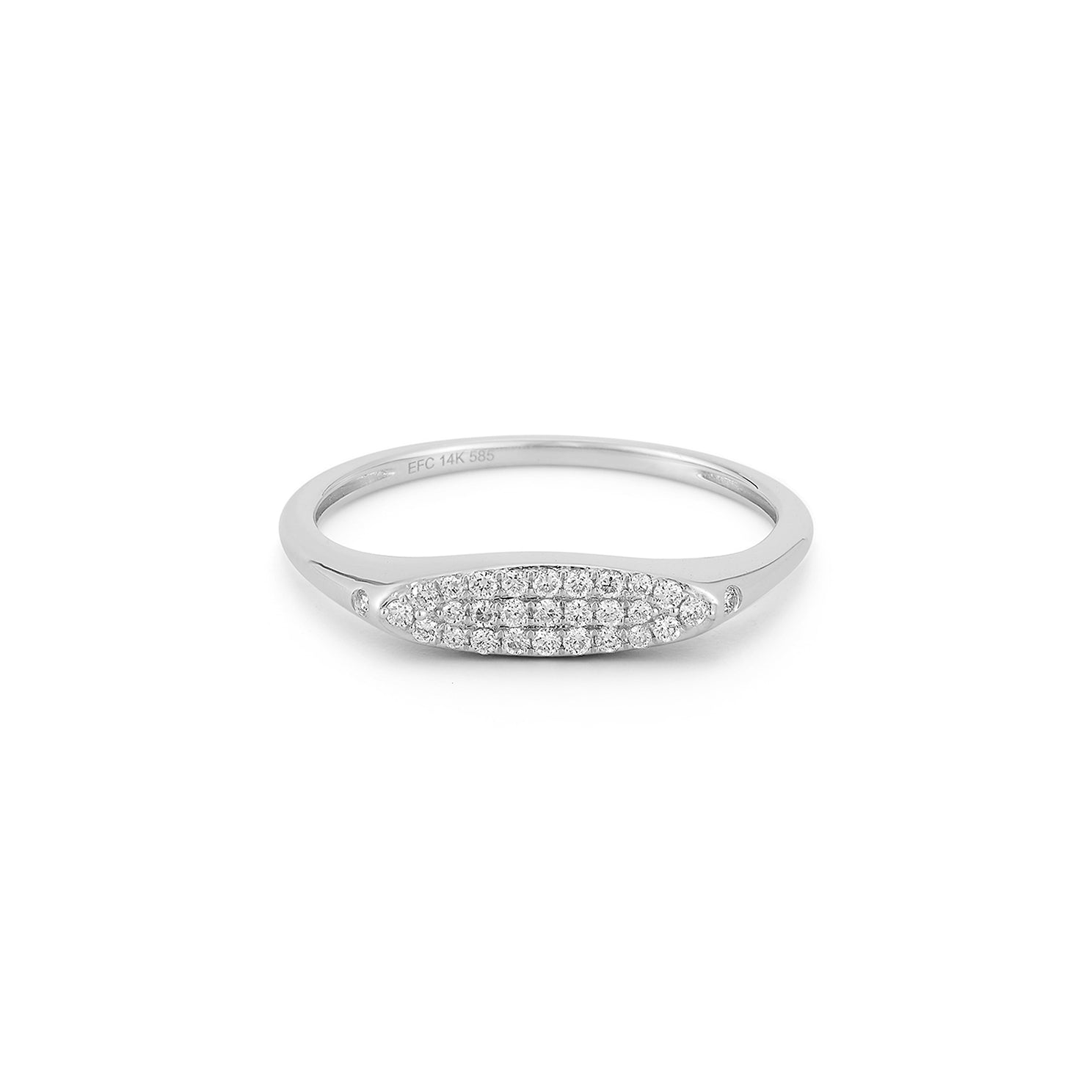 Pavé Diamond Treasure Ring in white gold