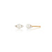 Diamond & Pearl Stud Earring in rose gold