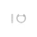 Gold Fluted Mini Huggie Earring in 14k white gold
