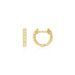 Gold Fluted Mini Huggie Earring in 14k yellow gold