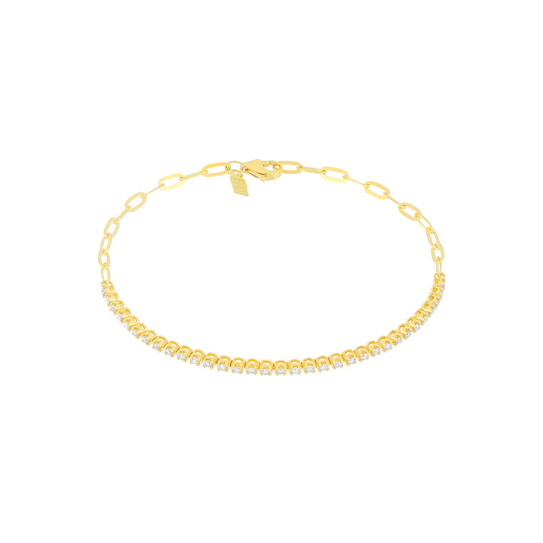 Diamond Segment Mini Link Bracelet