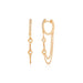 Pillow Chain Diamond Mini Huggie Earring in 14 rose gold