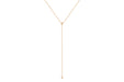 Diamond Pillow Lariat Necklace in 14k rose gold