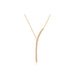 Diamond Double Row Waterfall Necklace in 14k rose gold