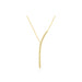 Diamond Double Row Waterfall Necklace in 14k yellow gold
