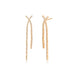 Diamond Criss-Cross Drop Earrings in 14k rose gold