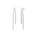 Diamond Criss-Cross Drop Earrings in 14k white gold