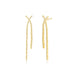 Diamond Criss-Cross Drop Earrings in 14k yellow gold