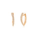 Diamond Pointed Huggie Earrings in 14k rose gold