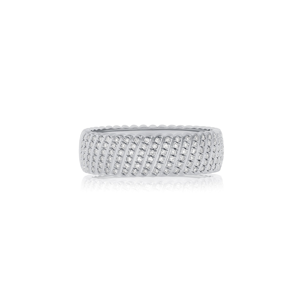 Diamond Jumbo Twist Ring in 14k white gold
