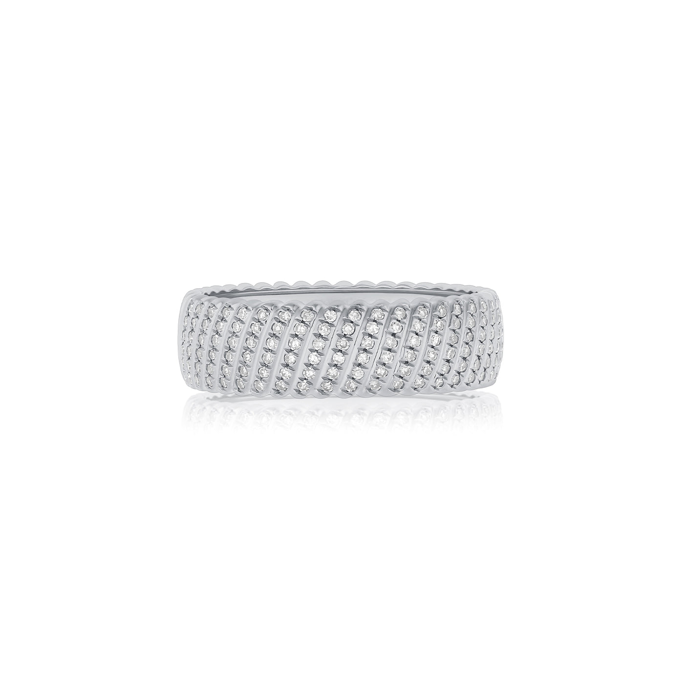 Diamond Jumbo Twist Ring in 14k white gold