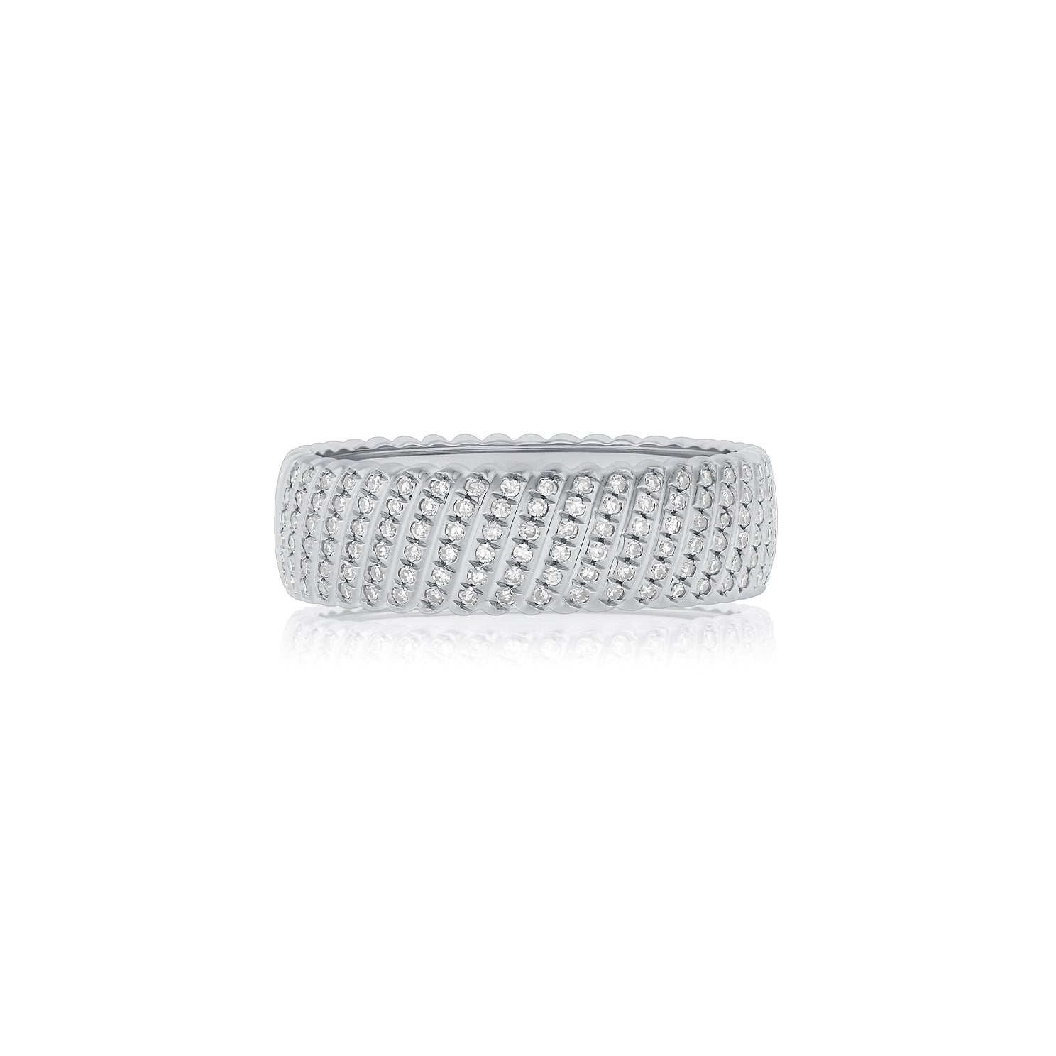 Diamond Jumbo Twist Ring in 14k white gold